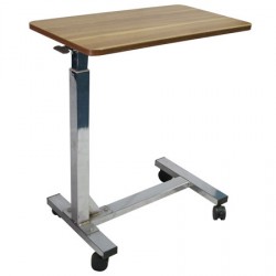 床上病人餐桌可升降电脑桌气压式可移动学习桌床边桌便携式医用护理餐桌